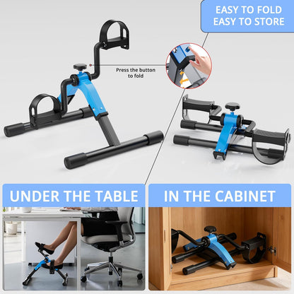 Folding Pedal Exerciser for Arms & Legs, Under-Desk or Chairside