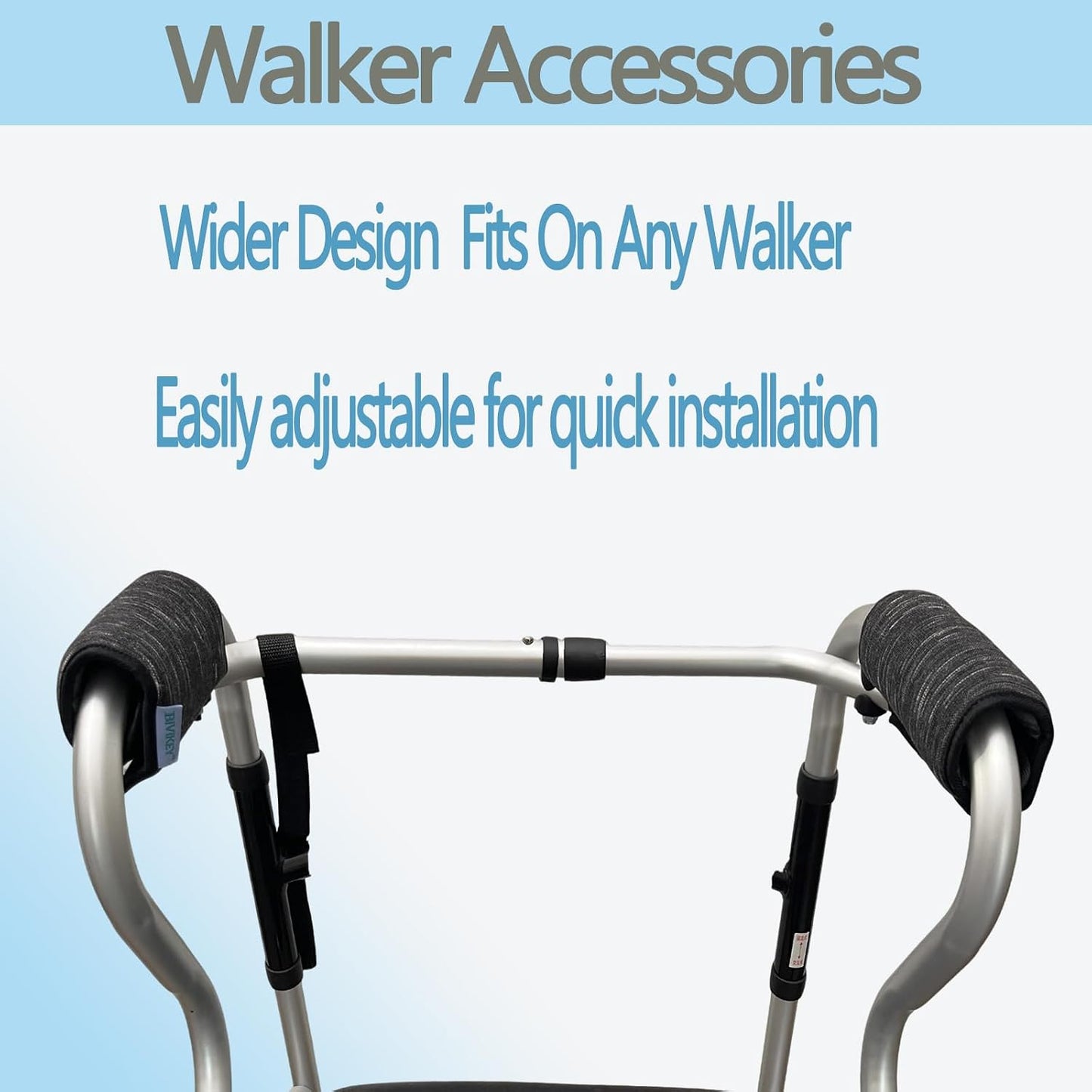 Walker Handle Cushions - Padded Hand Covers - Soft Cushion Padding Medical for Folding Rolling Wheelchair, Rollator Handle, Senior, Elderly Grippers - Crutch Handle Pad Grips - Mobility Aid