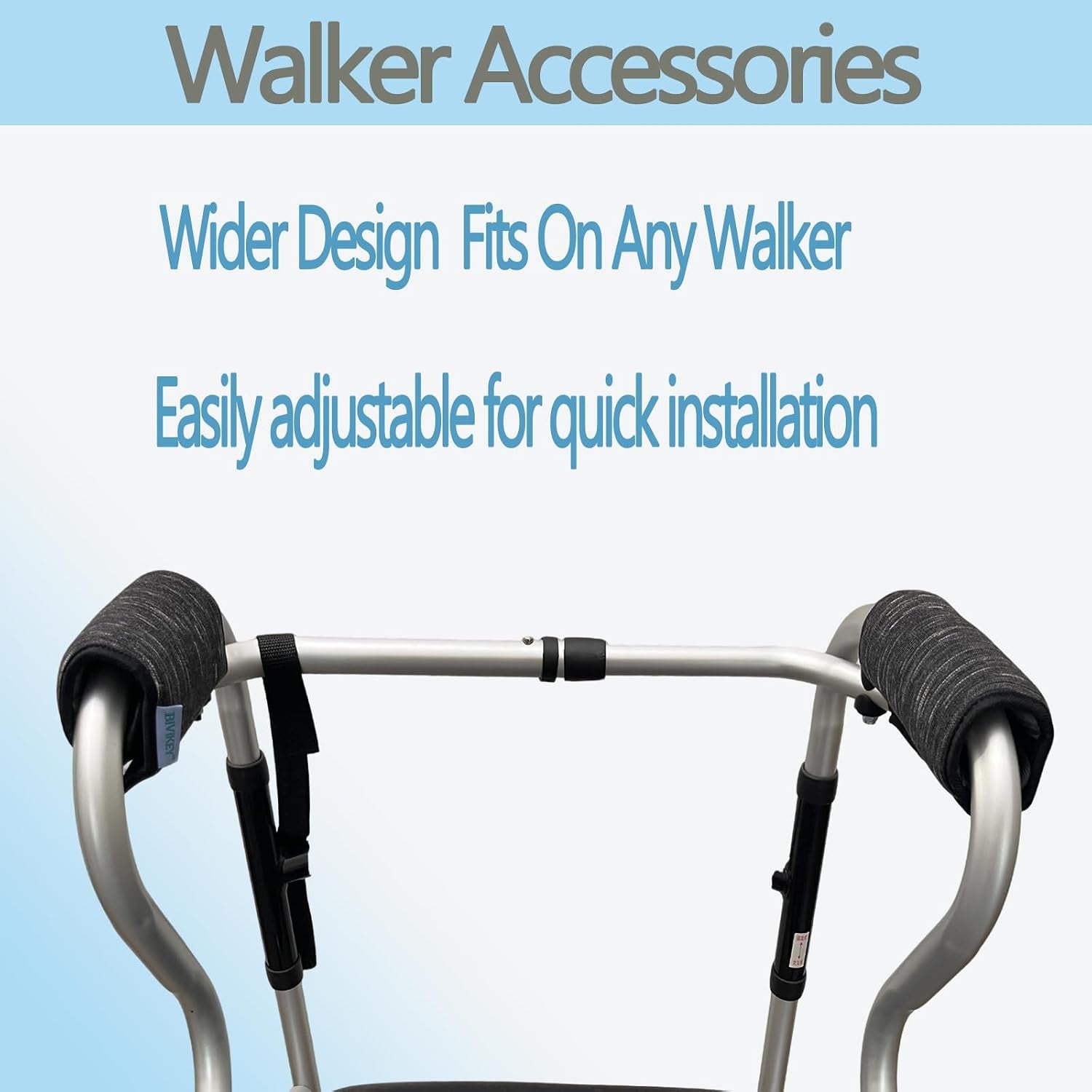 Walker Handle Cushions - Padded Hand Covers - Soft Cushion Padding Medical for Folding Rolling Wheelchair, Rollator Handle, Senior, Elderly Grippers - Crutch Handle Pad Grips - Mobility Aid