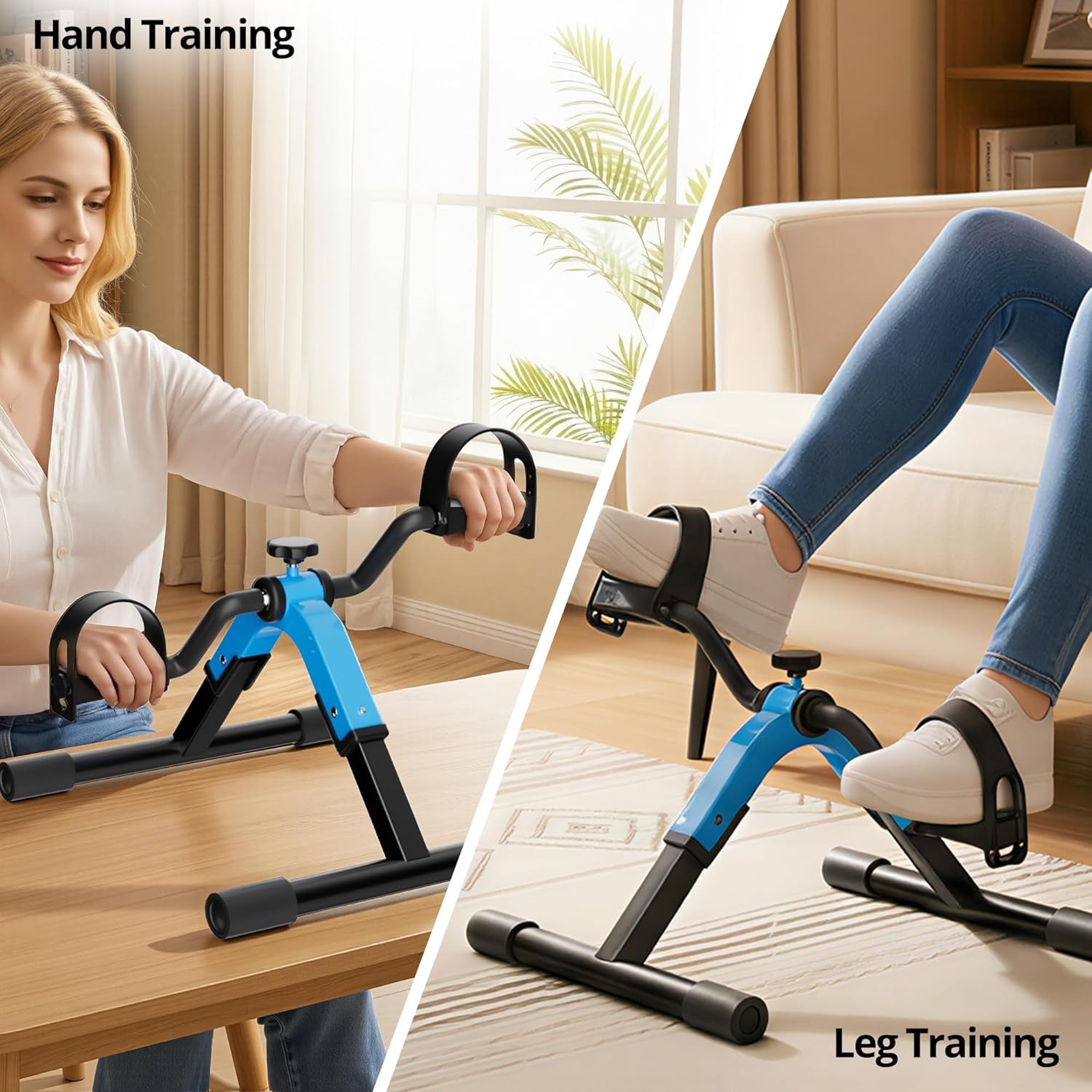 Folding Pedal Exerciser for Arms & Legs, Under-Desk or Chairside