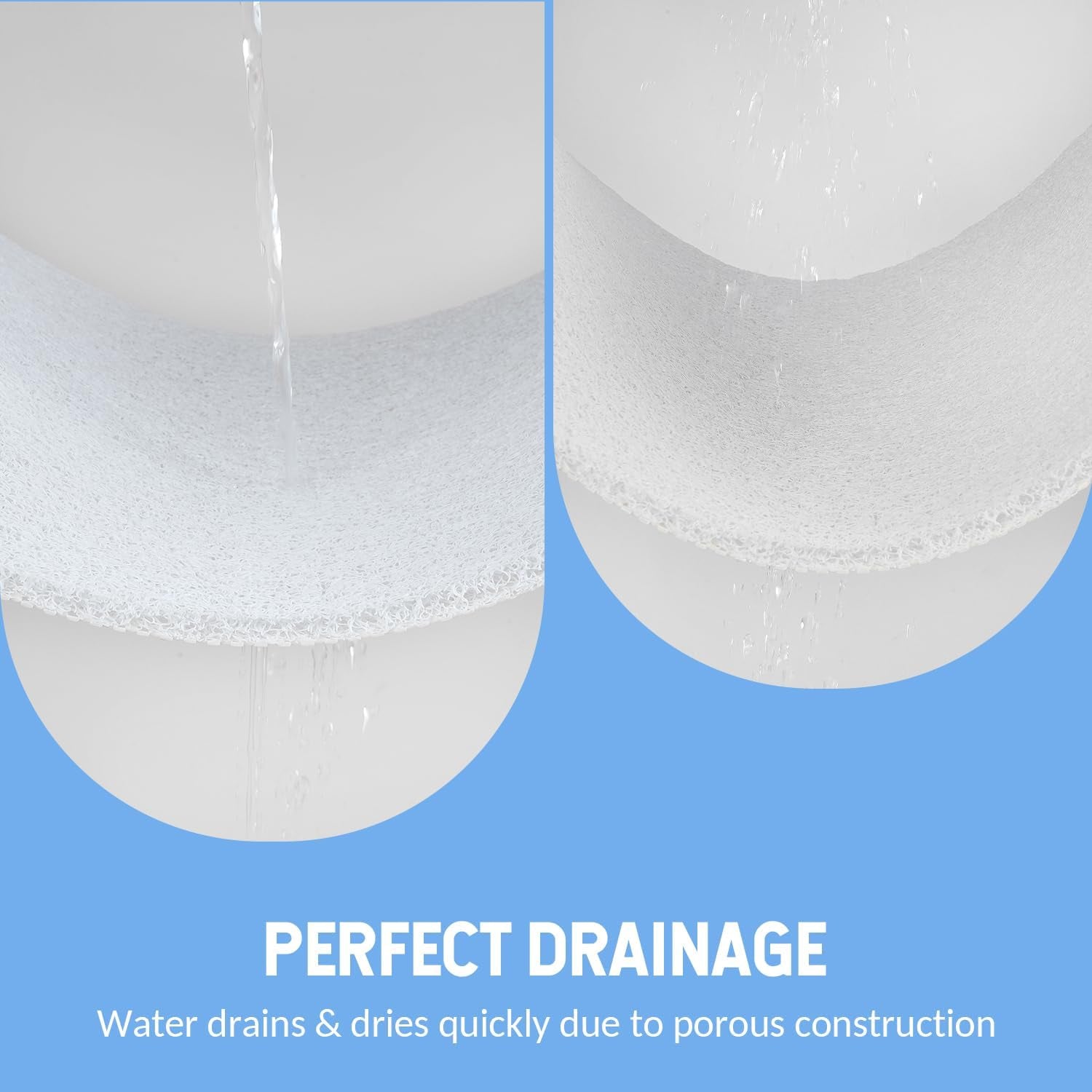 Non-Slip Bathtub Mat, anti Slip Shower Mat, Fast Drying Bathtub Mats, Foot Scrubber Mat, anti Slip Mat for Tub, Floor, Bathroom, Kitchen, Home, Hotel (White 40"×16")