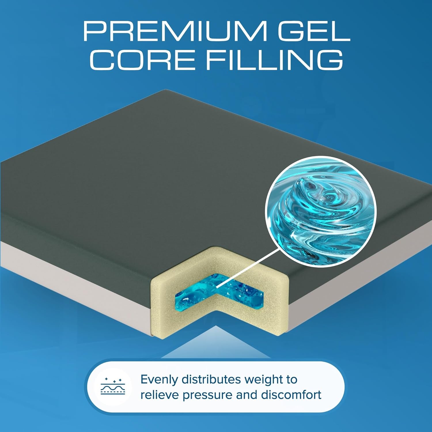 Gel Extreme Wheelchair Seat Cushion, 18 X 16 Inch