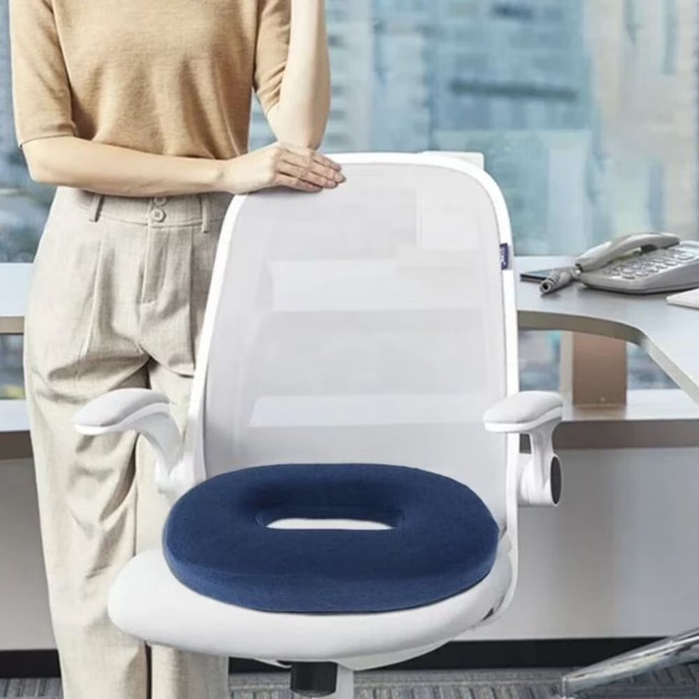 Memory Foam Seat Cushion - Donut Cushion for Haemorrhoid and Piles Sufferers, Suitable for Wheelchair, Car Seat, Office or Outdoor