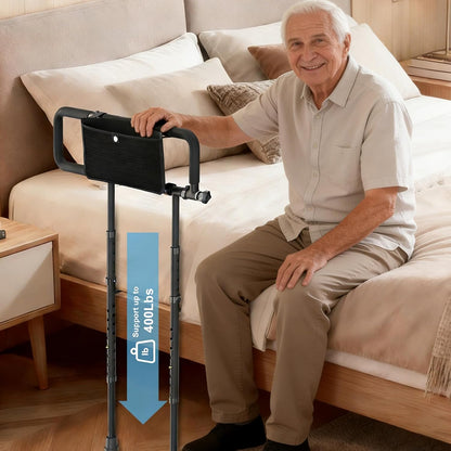 Bed Rails for Elderly Adults Safety, Adjustable Bed Assist Rail with Non-Slip Base, 400 Lbs Support Bed Grab Bar for Seniors, Fits Twin Full Queen King Beds