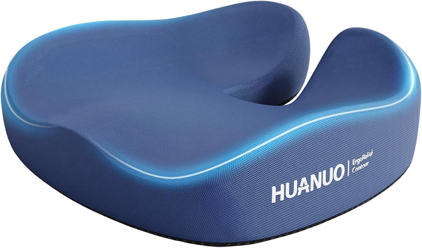 Ergonomic Gel-Enhanced Seat Cushion for Wheelchair, Car & Office