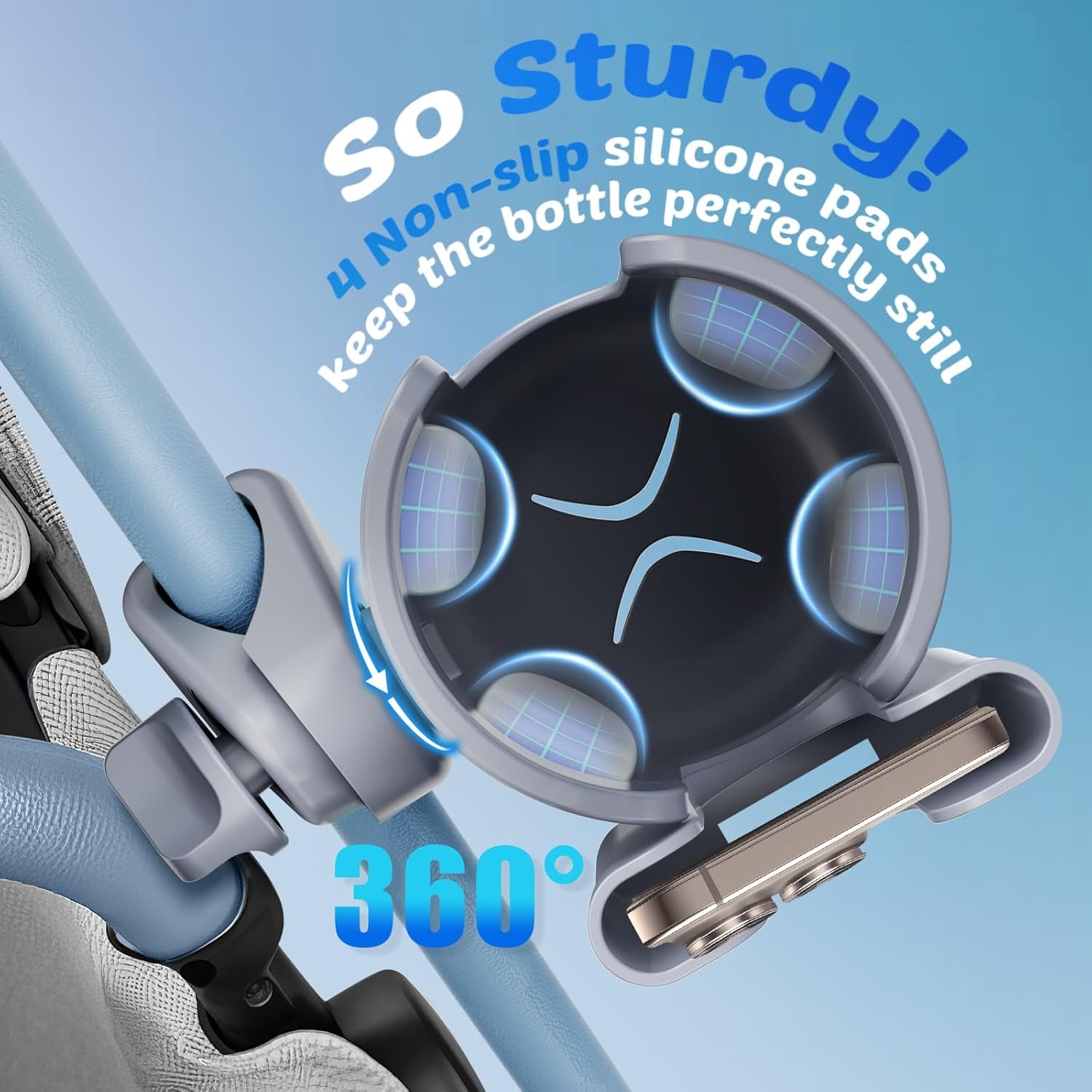 2-Pack Cup Holder for Walker: Wheelchair Cup Holder for Seniors and Adults, Rollator Wheelchair Walker Accessories, Bottle Drink Holder for Rolling Walker, Mobility Scooter