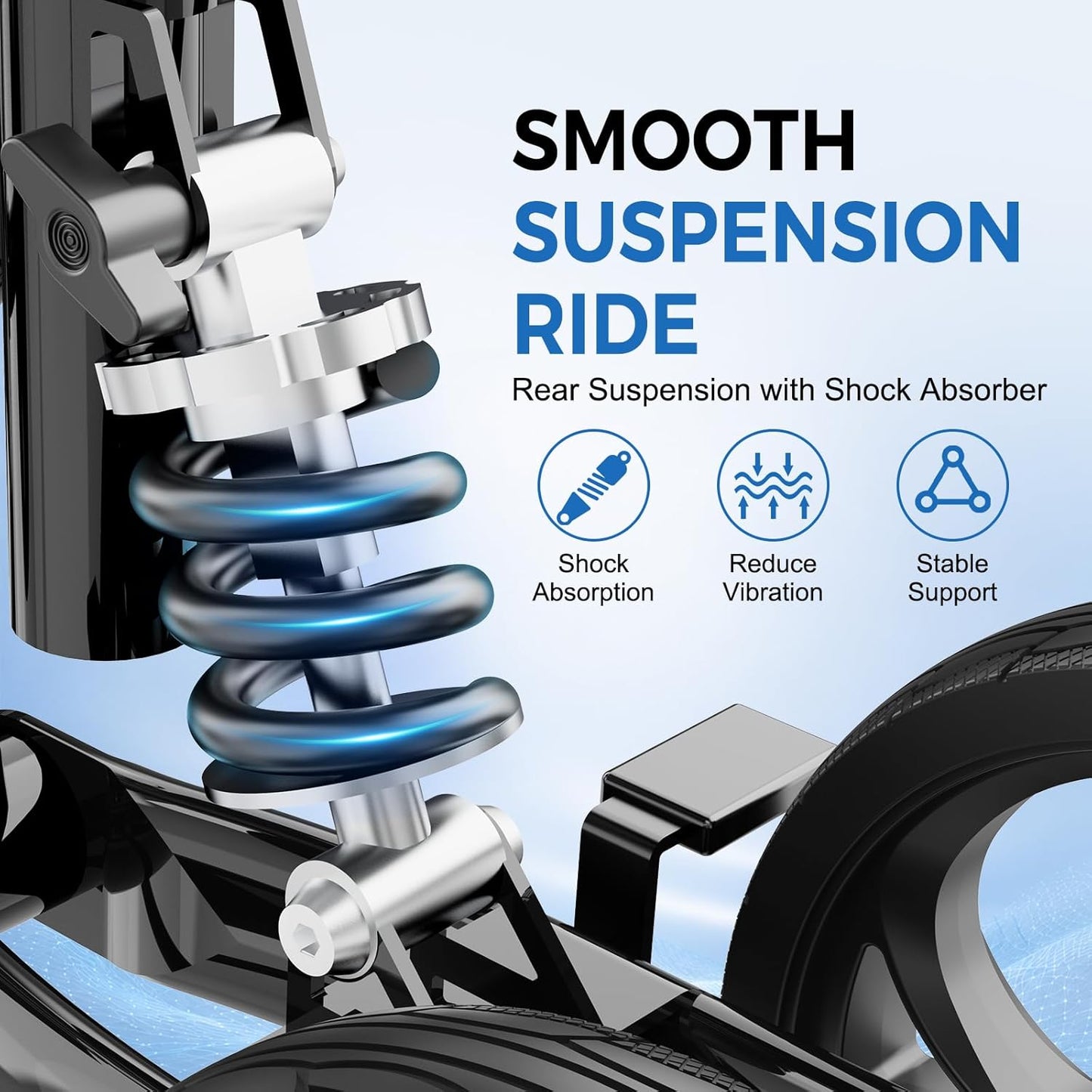 Steerable Knee Walker Deluxe Medical Scooter for Foot Injuries Compact Crutches, with Dual Rear On-Wheel Brake and Shock Absorption under the Knee Pad, Black