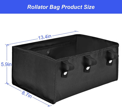 Under Seat Rollator Bag, Walker Bags for Rolling Walker with 4 Inner Pockets, Rollator Walker Basket Accessories for Seniors, Storage Ipad, Books, and Essentials