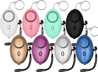Household Safety Alarm 8-Pack - 140Db Personal Security Alarms with LED Light for Seniors & Caregivers