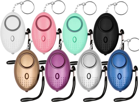 Household Safety Alarm 8-Pack - 140Db Personal Security Alarms with LED Light for Seniors & Caregivers