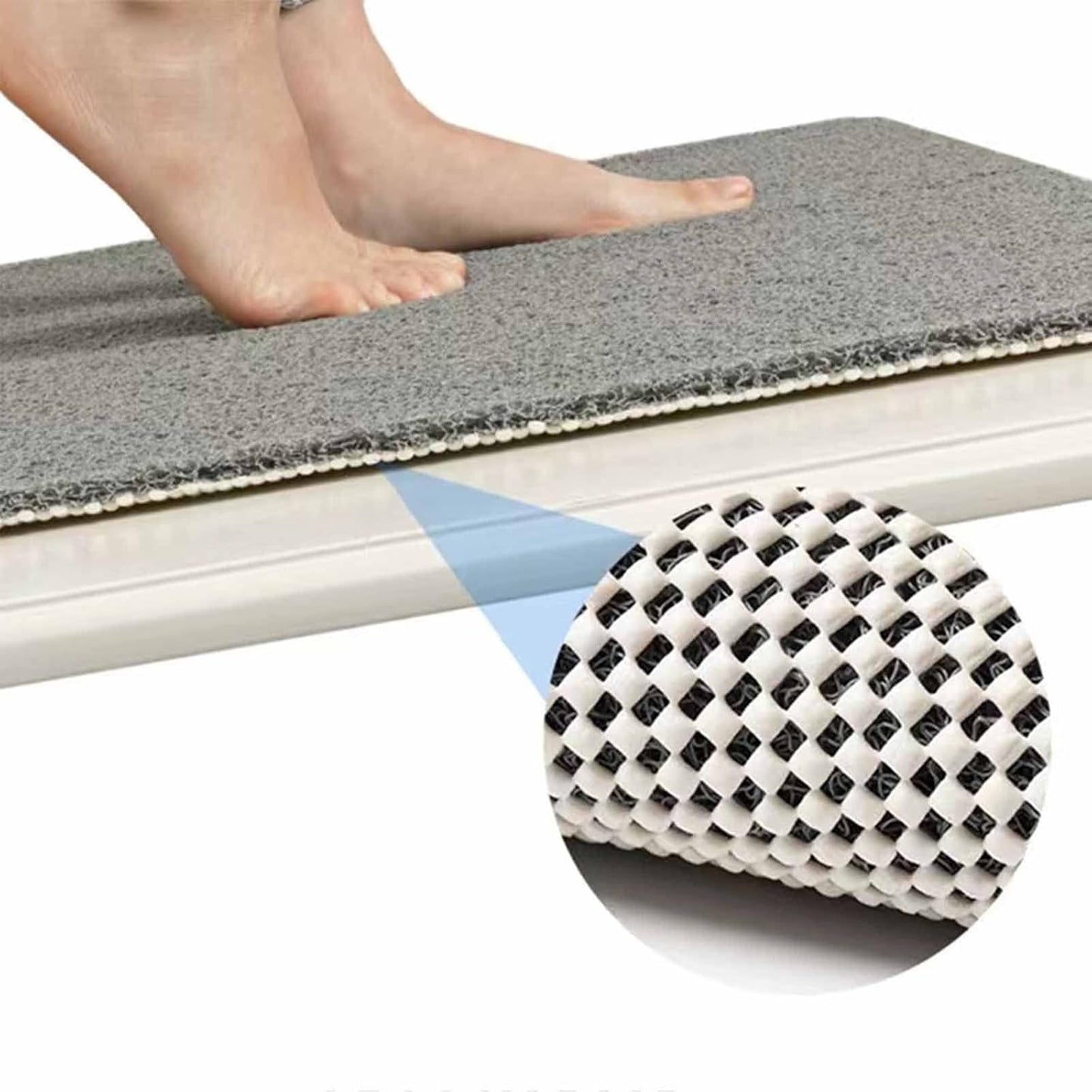 Secure Mat, Non-Slip Bathtub Mat, the Ultimate Non-Slip Bath Mat, Shower Mat Floor Mat for Tub, Shower, Bathroom (Brown, 45X75Cm(17.72"X29.53"))