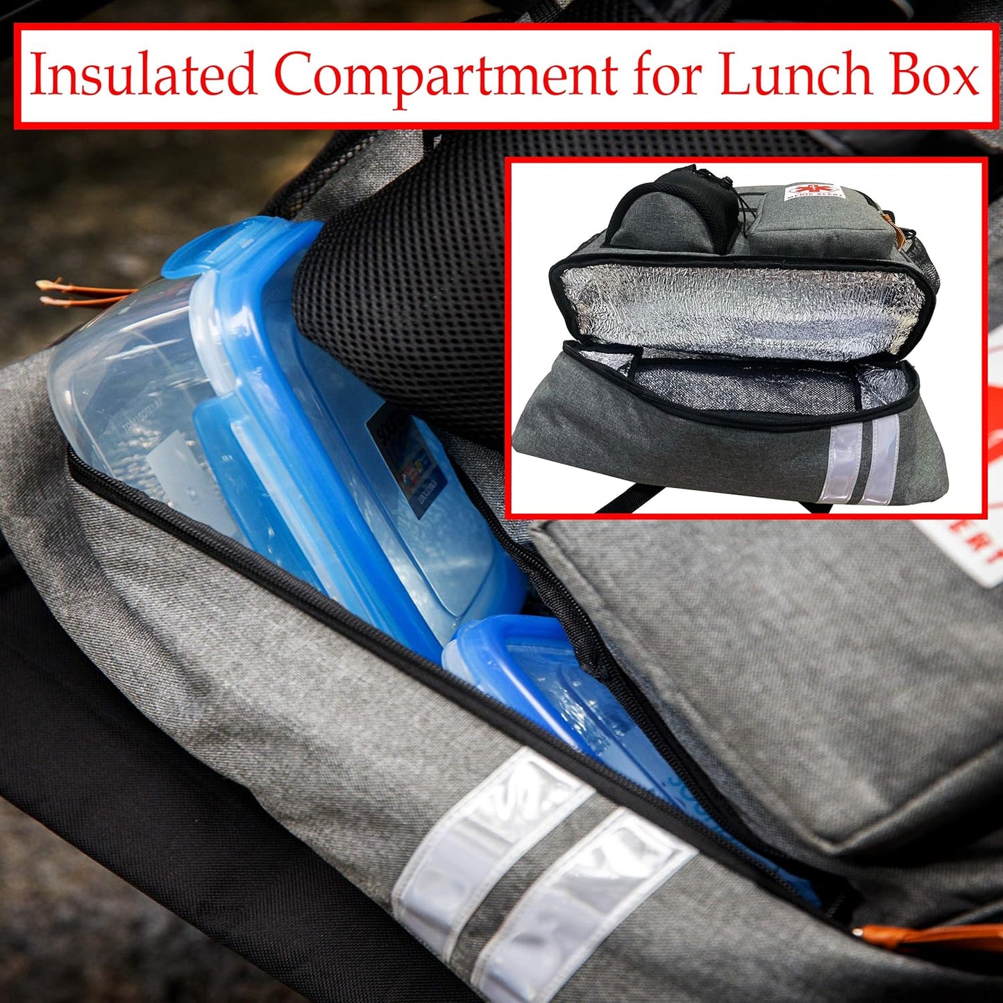 Scooter - Wheelchair Backpack Bag with Cup Holder, Insulated Compartment for Lunch Box and Medicine Travel Case by PF™- for Transport Mobility Electric Scooters, Lightweight Motorized Wheelchair