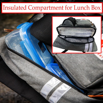 Scooter - Wheelchair Backpack Bag with Cup Holder, Insulated Compartment for Lunch Box and Medicine Travel Case by PF™- for Transport Mobility Electric Scooters, Lightweight Motorized Wheelchair