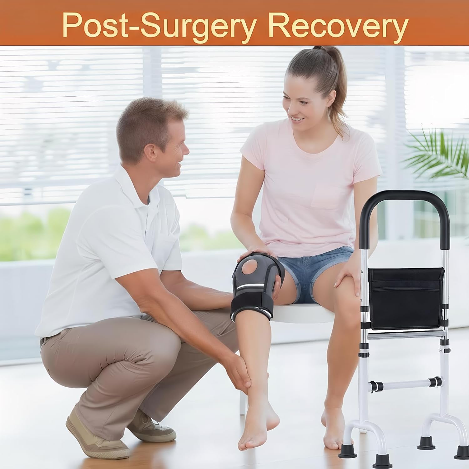 Stand Assist Aid for Elderly; Mobility Aids for Seniors; Couch Toilet Assist Rail; Knee Surgery Recovery Aids; Height Adjustable ; Weight 5Lbs, Bear 350Lbs.(Not a Walker; Not for Weak Arms)