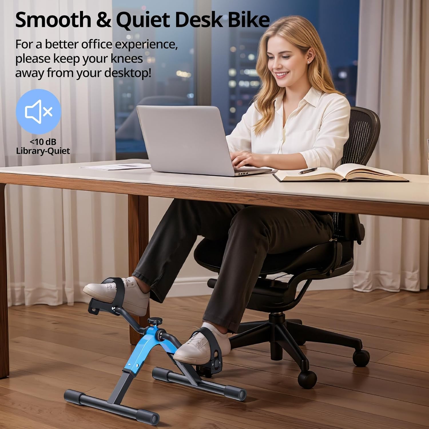 Folding Pedal Exerciser for Arms & Legs, Under-Desk or Chairside