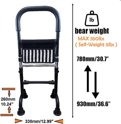 Stand Assist Aid for Elderly; Couch Toilet Stand Assist Rail; Quad Canes Mobility Aids for Seniors; Hip Knee Surgery Recovery Aids; Height Adjustable Bear 350Lbs. (Not a Walker, Not for Weak Arms)