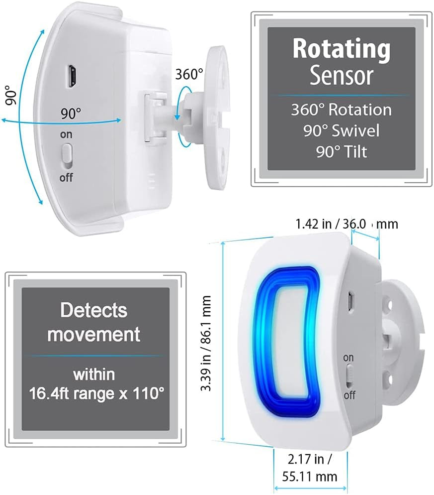 Bed Alarm for Elderly Dementia Patients,Portable Wireless Caregiver Pager Bed Alarms and Fall Prevention Alert for Elderly,Elderly Monitoring for Home